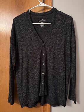 American Eagle Outfitters Soft & Sexy Plush Cardigan - Black